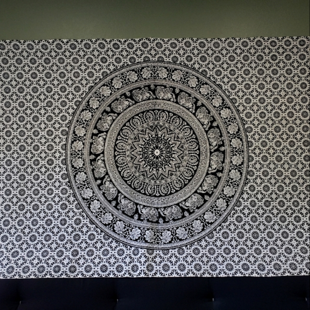 Mandala Elephant Wall Tapestry